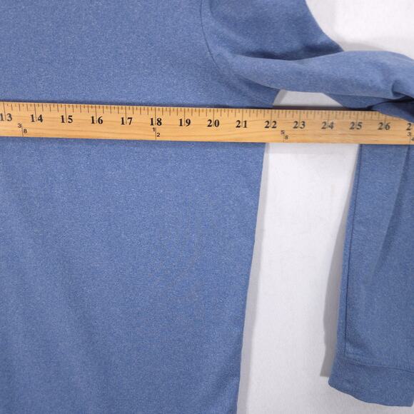 Johnnie O Pullover Mens M Blue Heather Flex Prep Formance 1/4 Zip Long Sleeve - Picture 5 of 9